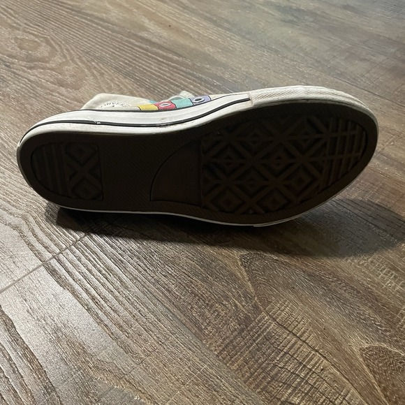 Converse Shoes Juniors CTAS HI Top Blue Rainbow Size 4 - Picture 4 of 10